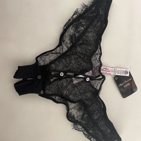 NWT Agent Provocateur ANNOUSHKA Ouvert Brief L/4 Black Orig $270 VERY RARE! - Picture 7 of 8